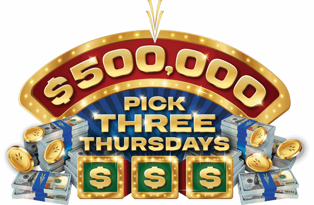 $500,000 pick three thursday logo